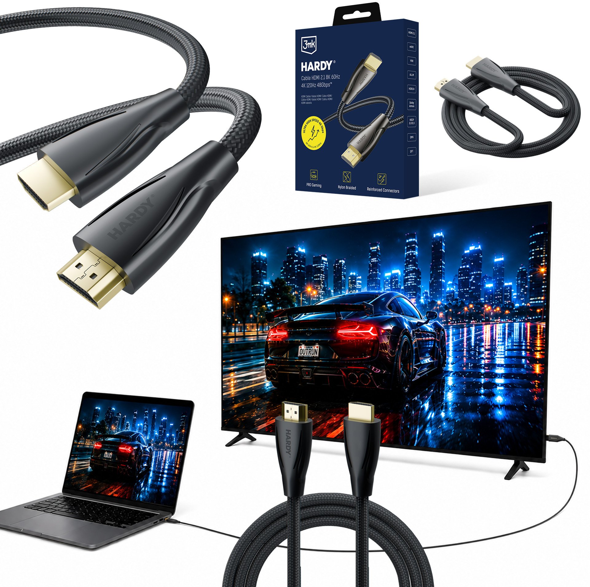 Kabel 3mk Hardy HDMI 2.1