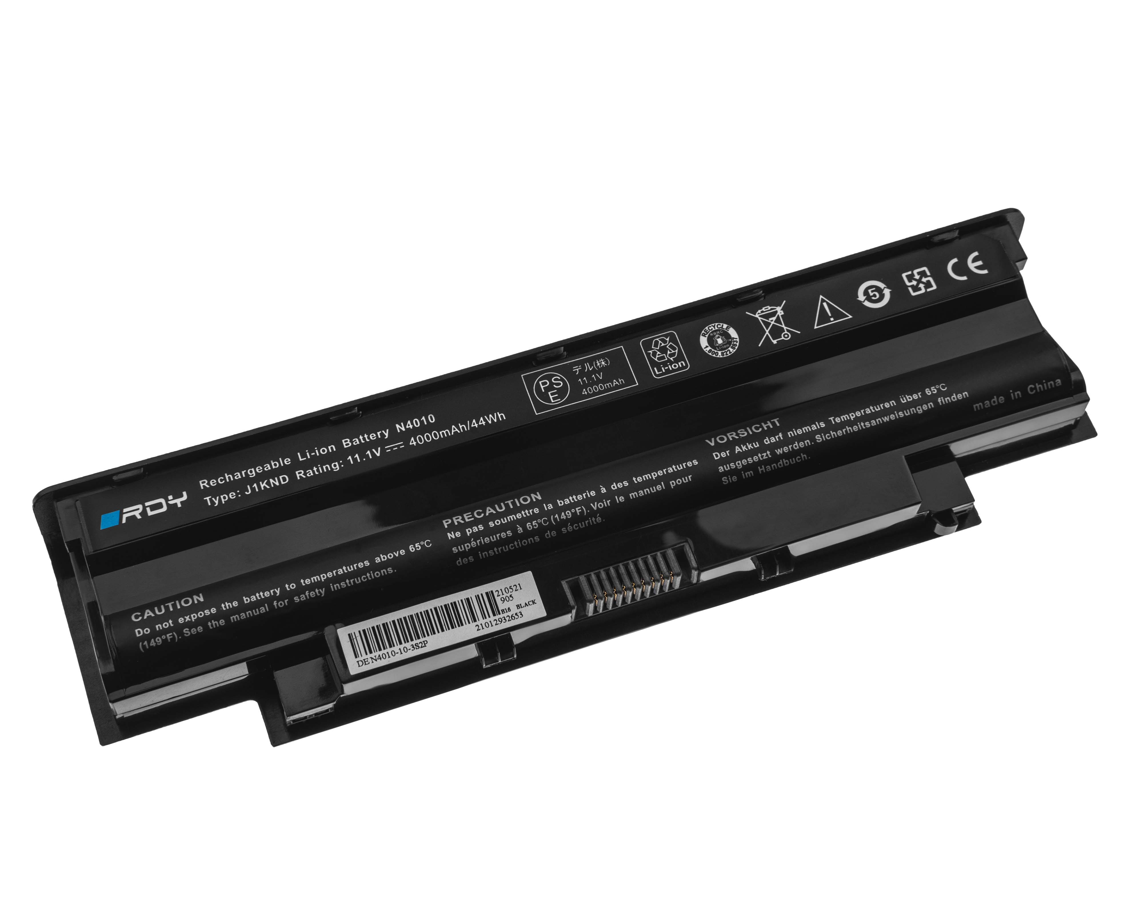 Battery RDY J1KND to Dell Inspiron 13R 14R 15R 17R Q15R N4010 N5010 akumulators, baterija portatīvajiem datoriem