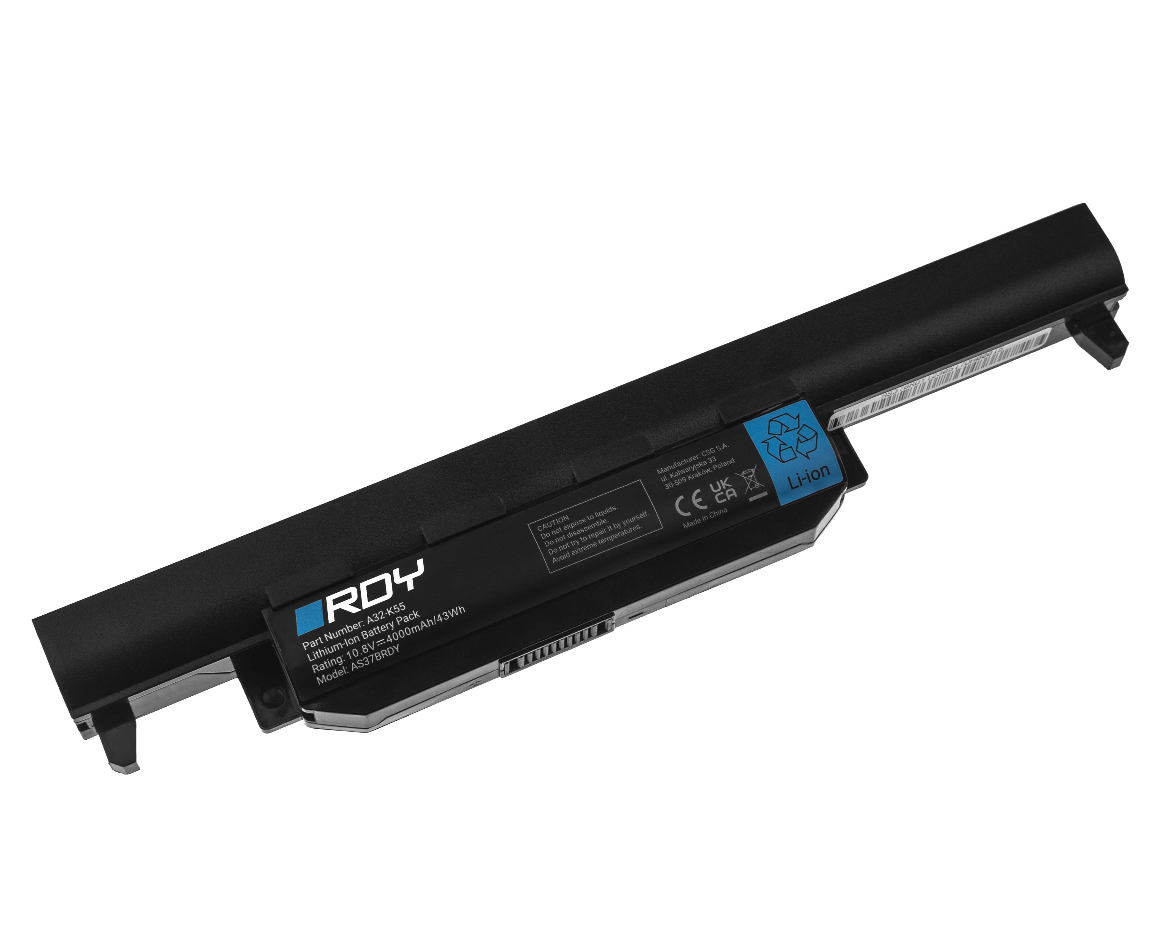 Battery RDY A32-K55 to Asus R400 R500 R500V R500VJ R700 R700V K55 K55A K55VD akumulators, baterija portatīvajiem datoriem