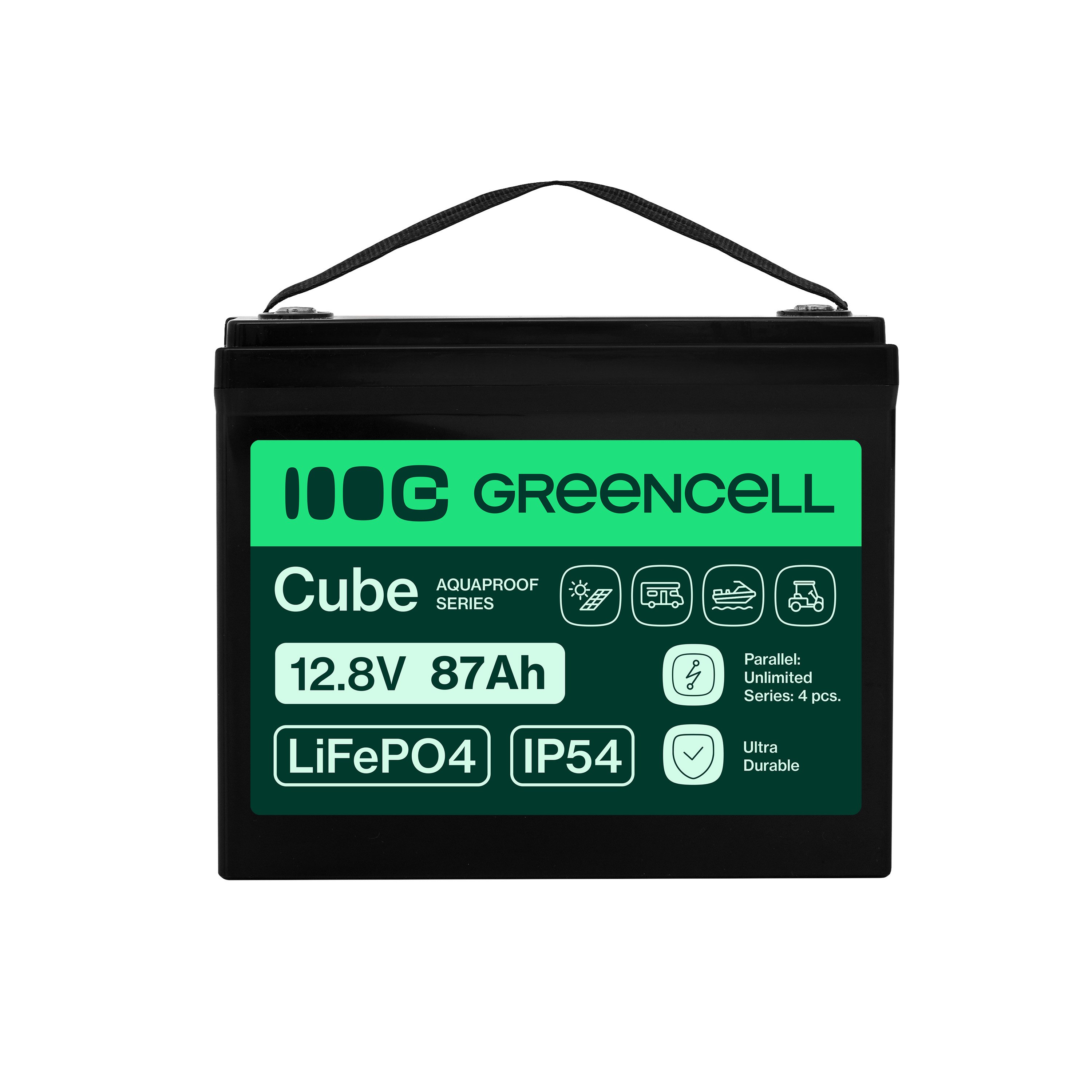 Greencell CUBE LiFePO4 Battery 87Ah 12