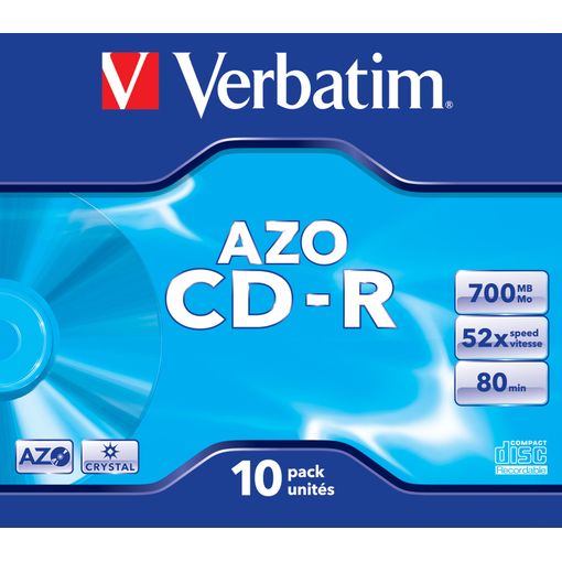 Verbatim CD-R 80/700MB 52X AZO CRYSTAL jewel box - 43327 matricas