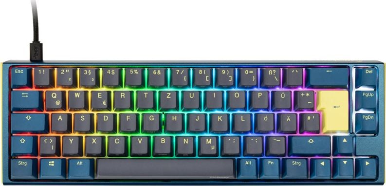 Ducky One 3 Daybreak SF Gaming Tastatur, RGB LED - MX-Red (QWERTZ - vācu izkārtojums) klaviatūra
