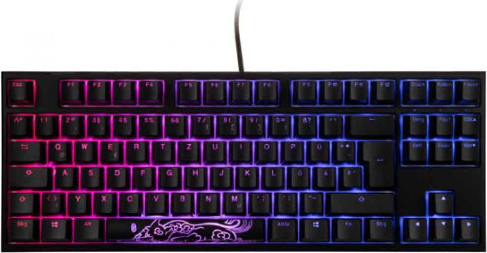 ONE 2 TKL PBT Gaming Keyboard, MX-Brown, RGB LED - Black (QWERTZ) klaviatūra