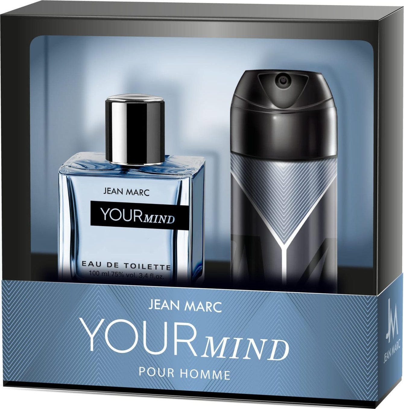 DRAMERS JEAN MARC Your Mind Men's Gift Set - Eau de Toilette 100 ml + Deodorant 150 ml Vīriešu Smaržas