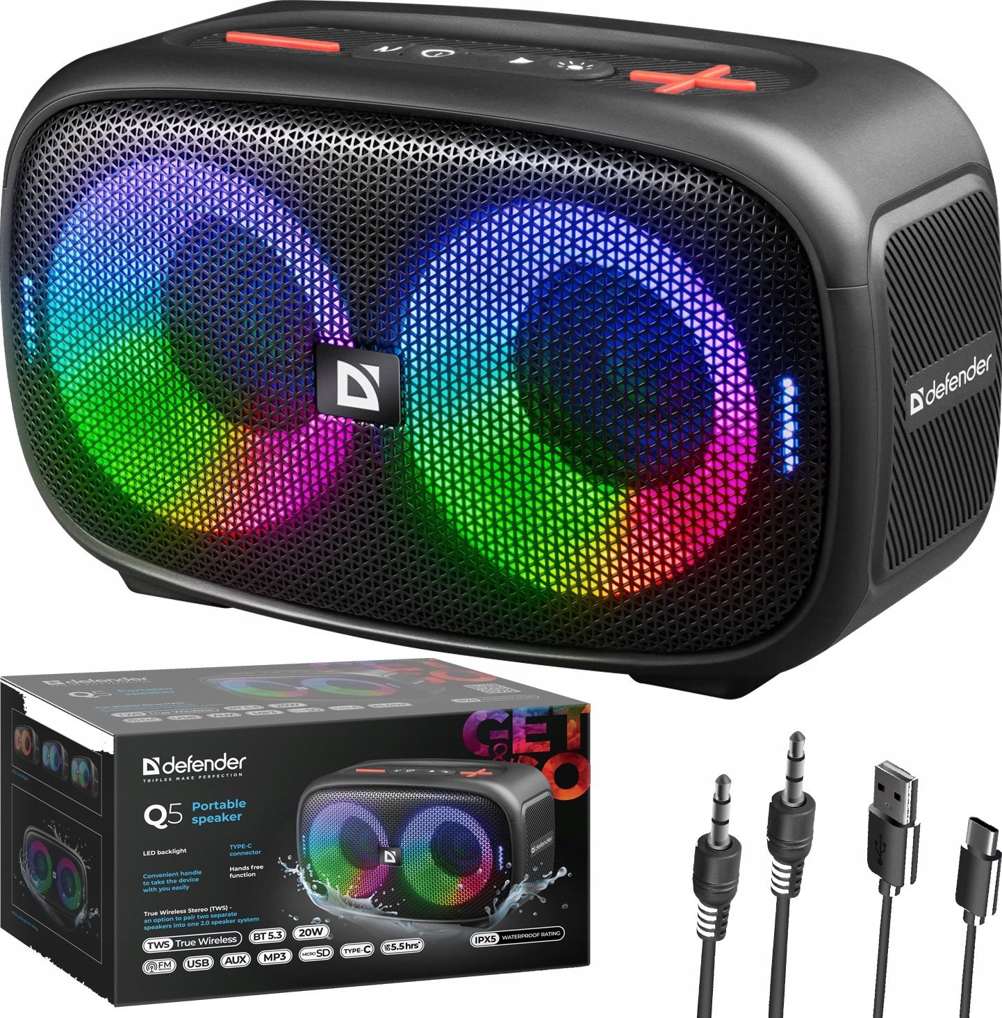 Glosnik Defender Q5 Bluetooth 5.3