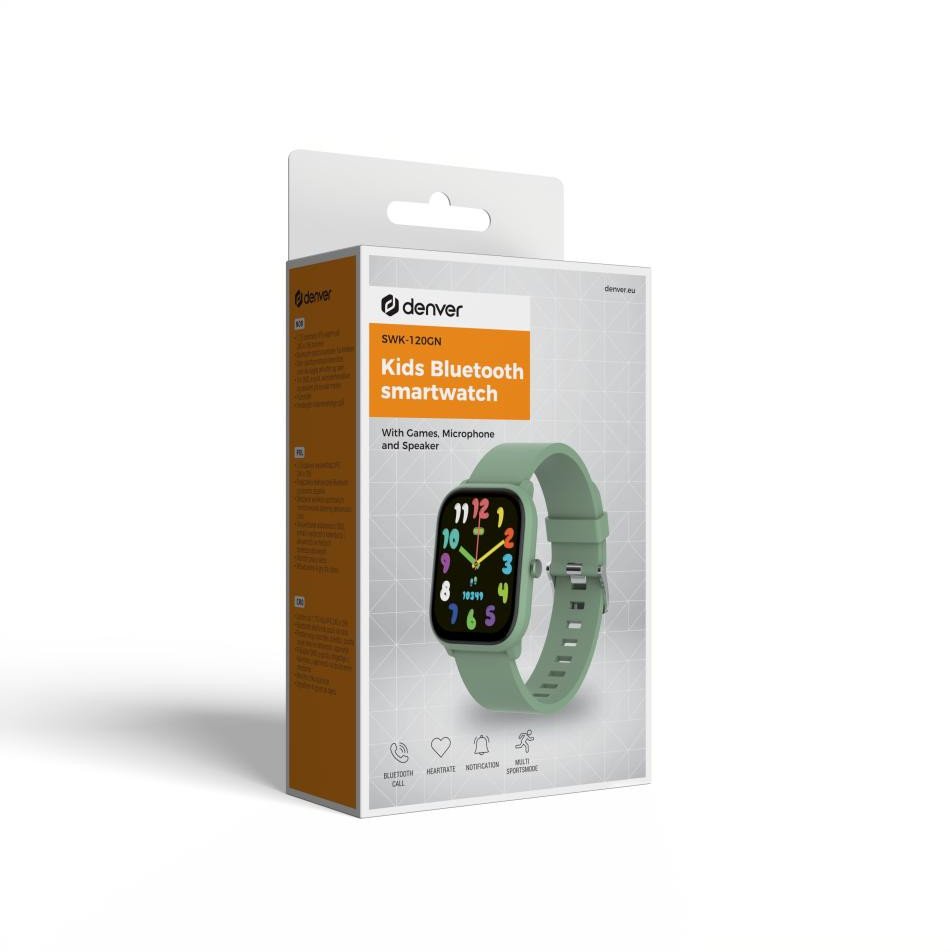 Smartwatch Denver Denver SWK-120GN, 4.45 cm (1.75''), IPS, Touchscreen 116111000940 (5706751082214) Viedais pulkstenis, smartwatch Smartwatch Denver Denver SWK-120GN, 4.45 cm (1.75''), IPS, Touchscreen 116111000940 (5706751082214) Viedais pulkstenis, smartwatch