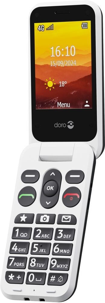 Doro Leva L31 7.11 cm (2.8") 142.7 g Black, White Feature phone 7322460087494 Mobilais Telefons