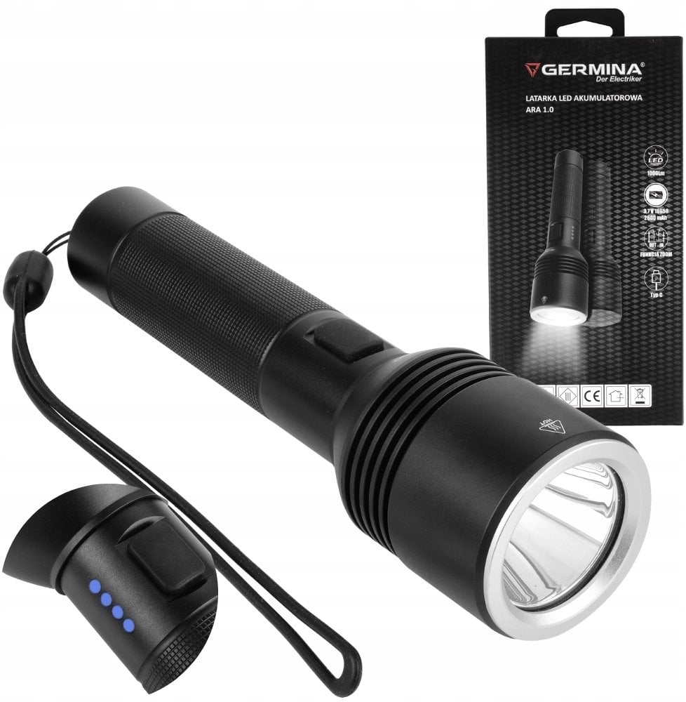 Latarka Duronic Latarka LED akumulatorowa Ara