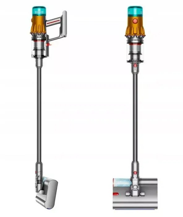 Dyson V12  Detect Slim Submarine Silver/Yellow 485350-01 (5025155131992) Putekļu sūcējs