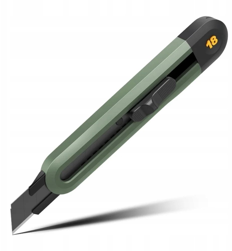 Deli Noz introligatorski  trapezowy 18mm  zielony