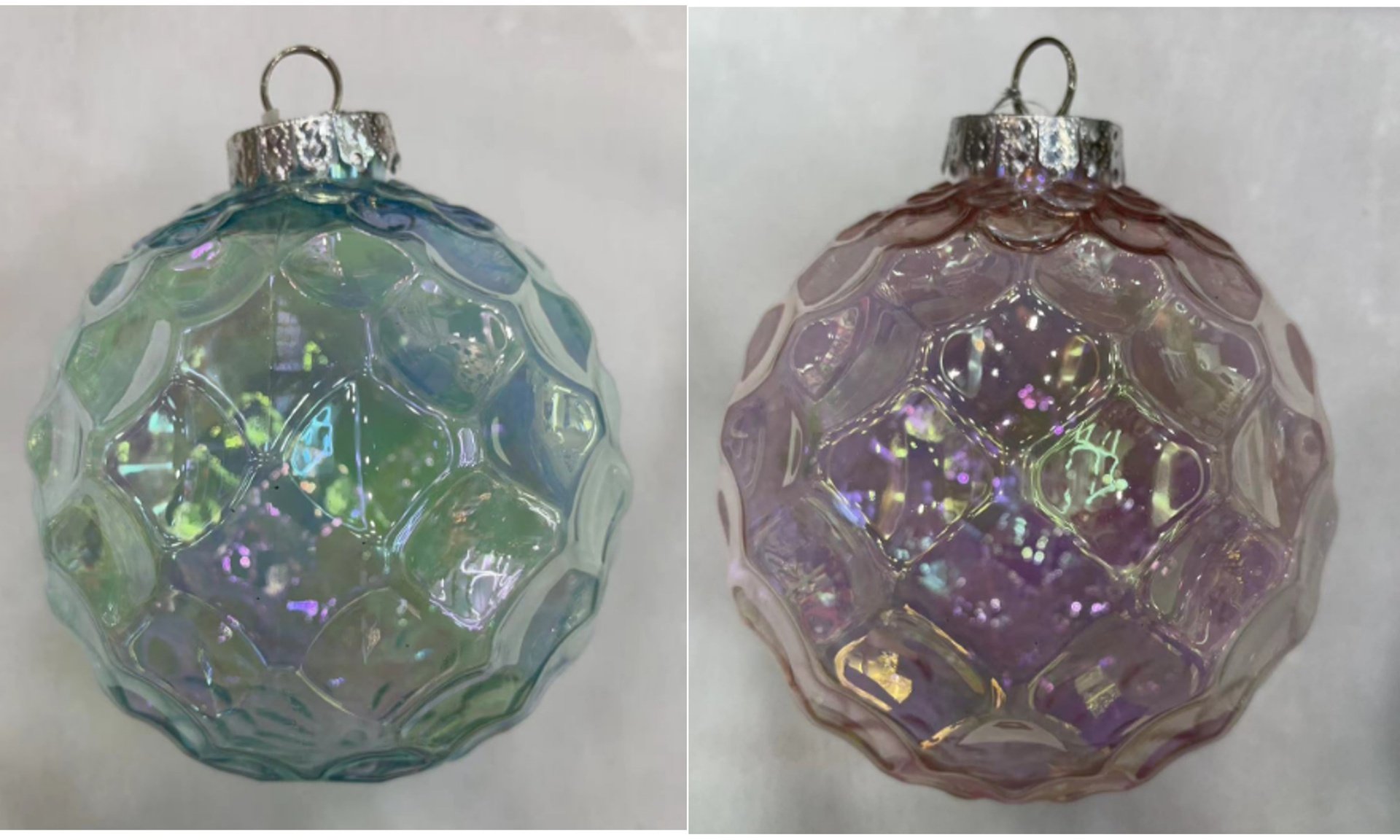 Decoris Bauble Christmas Plastic Glittery 8CM