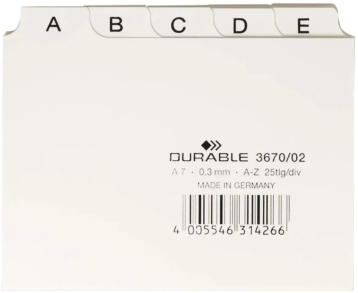 Durable White  105 mm  74 mm