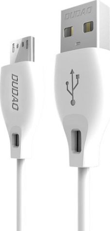 Dudao micro USB data charging cable 2.4A 2m white (L4M 2m white) USB kabelis