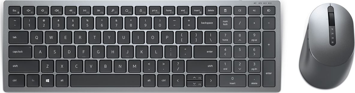 Dell Keyboard and Mouse KM7120W Wireless, 2.4 GHz, Bluetooth 5.0, Keyboard layout US, Titan Gray klaviatūra