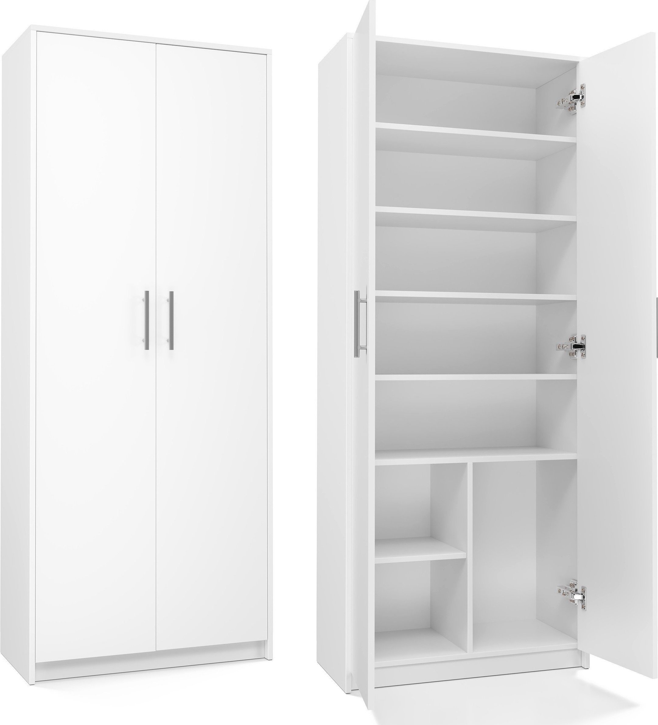 Filing cabinet OLIV 2D 74x35x180 cm, white