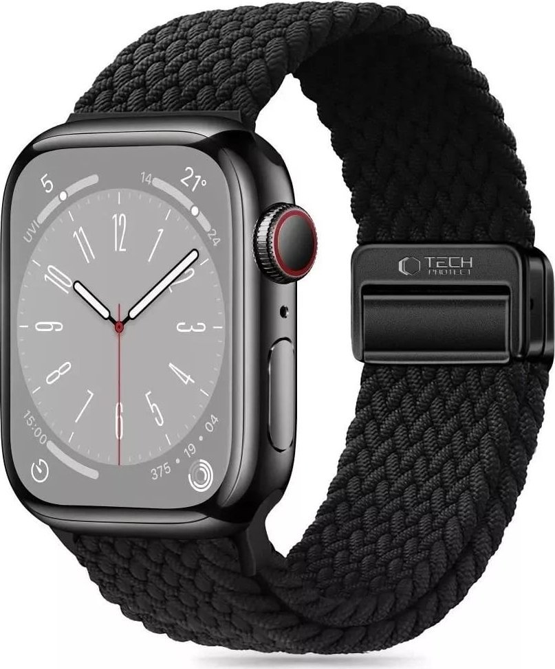 Tech-Protect watch strap NylonMag Apple Watch 42/44/45/49mm, black 5906302312764 Viedais pulkstenis, smartwatch Tech-Protect watch strap NylonMag Apple Watch 42/44/45/49mm, black 5906302312764 Viedais pulkstenis, smartwatch