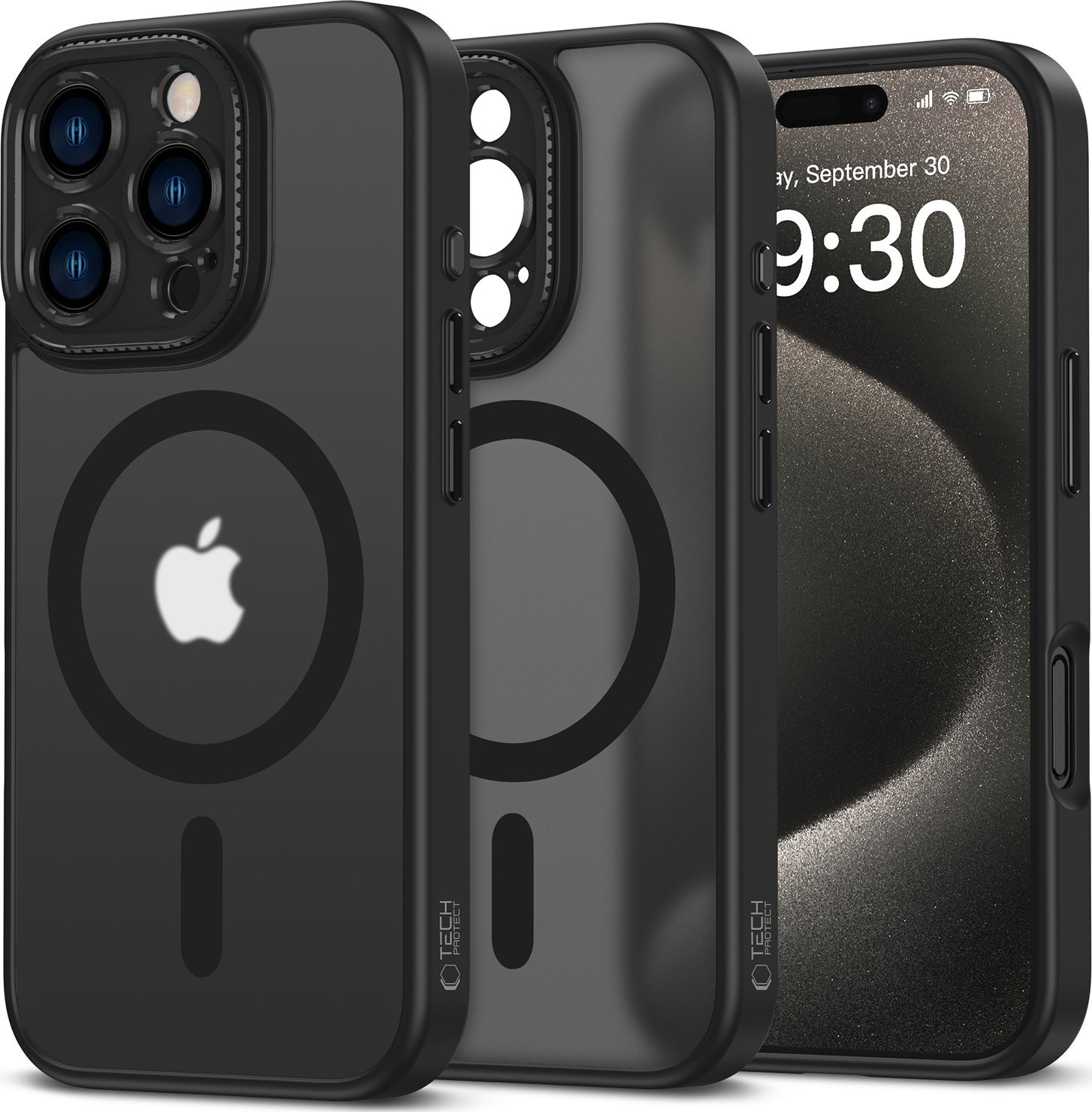 Tech-Protect MagCam MagSafe iPhone 16 Pro Case - Matte Black maciņš, apvalks mobilajam telefonam