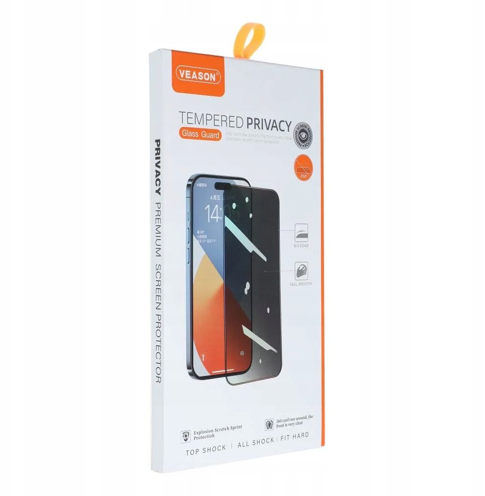 TelForceOne Szklo Hartowane 6D Pro Veason Privacy Glass - do Iphone 13 Pro Max / 14 Plus czarny 15099408 (5903396248603) aizsardzība ekrānam mobilajiem telefoniem TelForceOne Szklo Hartowane 6D Pro Veason Privacy Glass - do Iphone 13 Pro Max / 14 Plus czarny 15099408 (5903396248603) aizsardzība ekrānam mobilajiem telefoniem