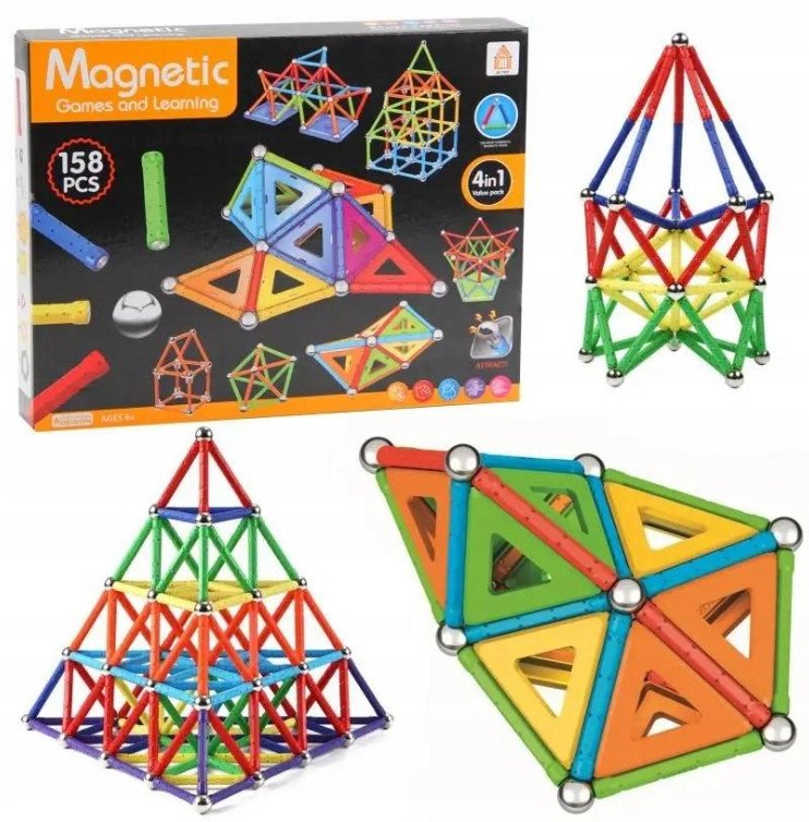 Trifox Klocki magnetyczne 158elem A-1030 78968