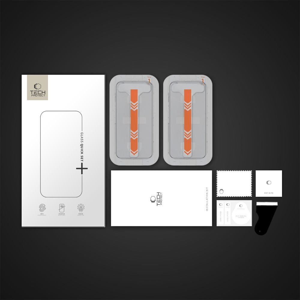 Tech-Protect SZKLO HARTOWANE TECH-PROTECT QUICK SET+ 2-PACK IPHONE 15 PRO BLACK 5906302318810 (5906302318810) aizsardzība ekrānam mobilajiem telefoniem Tech-Protect SZKLO HARTOWANE TECH-PROTECT QUICK SET+ 2-PACK IPHONE 15 PRO BLACK 5906302318810 (5906302318810) aizsardzība ekrānam mobilajiem telefoniem