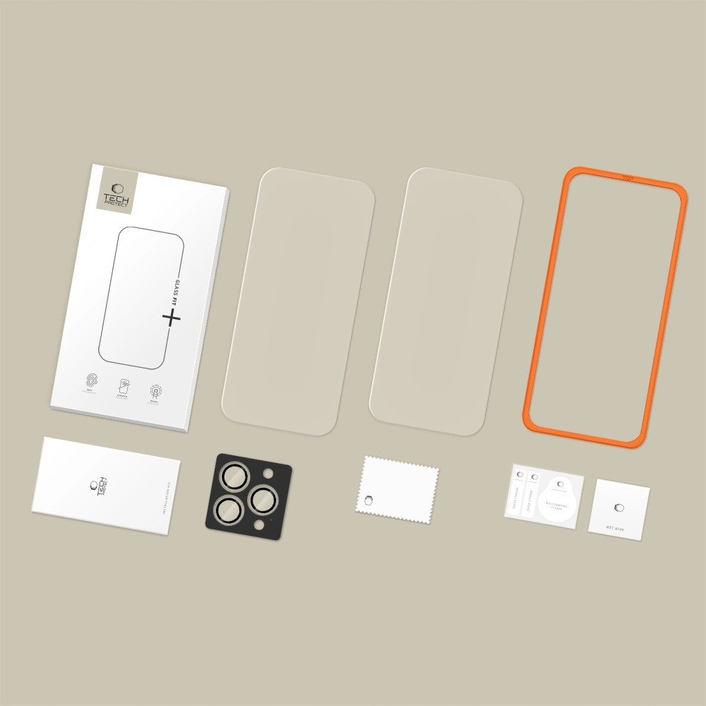 Tech-Protect SZKLO HARTOWANE TECH-PROTECT EASY SET+ 3-PACK IPHONE 16 PRO / 17 PRO CLEAR 5906302319282 (5906302319282) aizsardzība ekrānam mobilajiem telefoniem