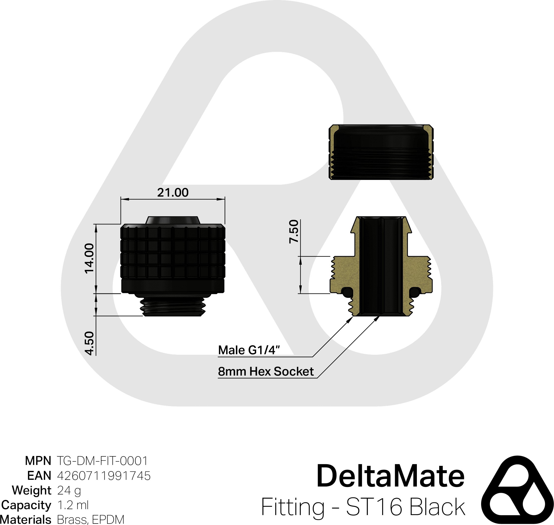 Thermal Grizzly Thermal Grizzly DeltaMate Fitting