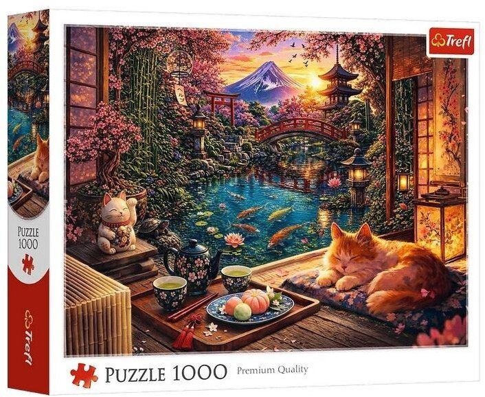 Trefl Puzzle 1000EL Kot w ogrodzie
