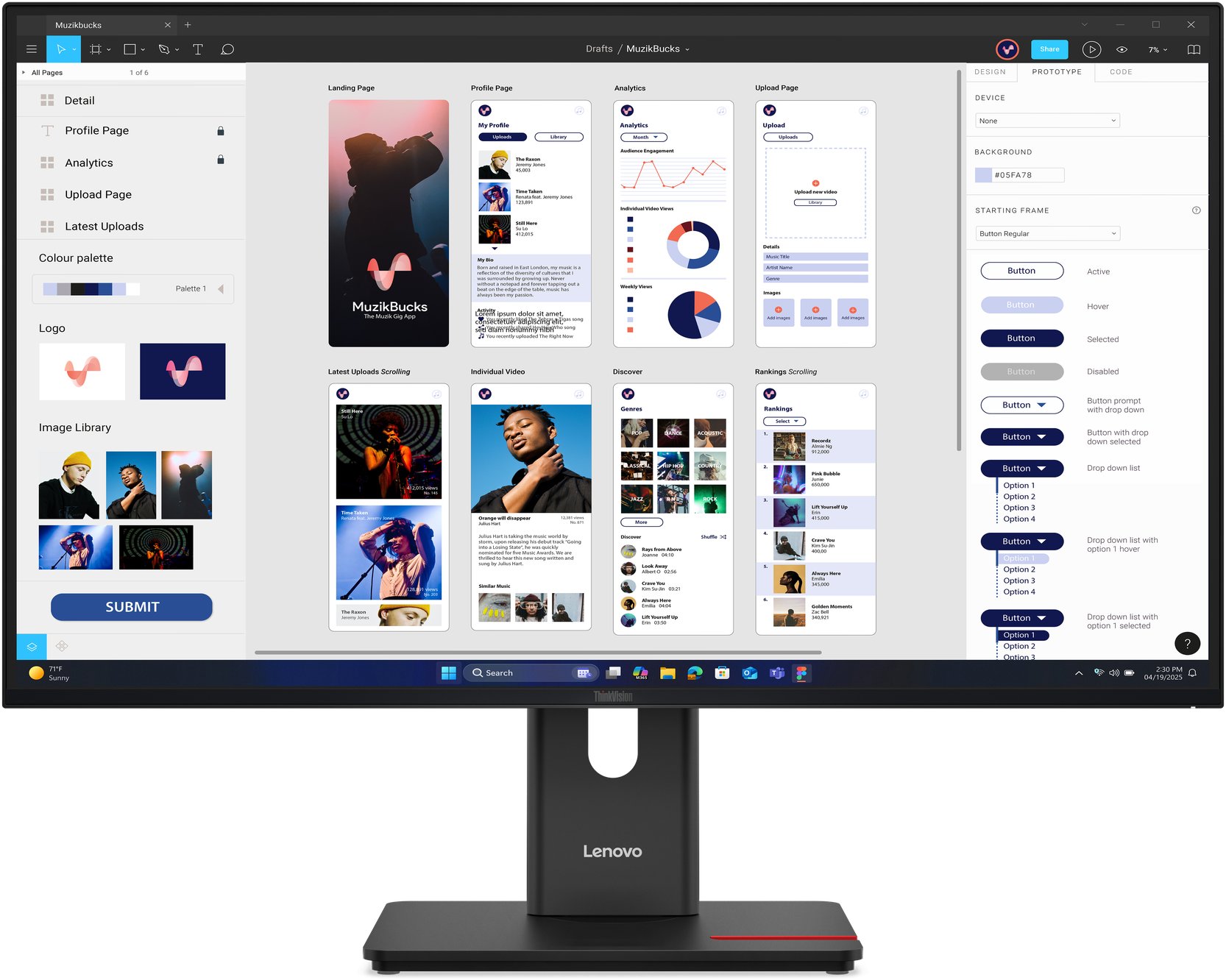 Monitor Technologia Dotyku LENOVO LCD T32UD-40+MC60