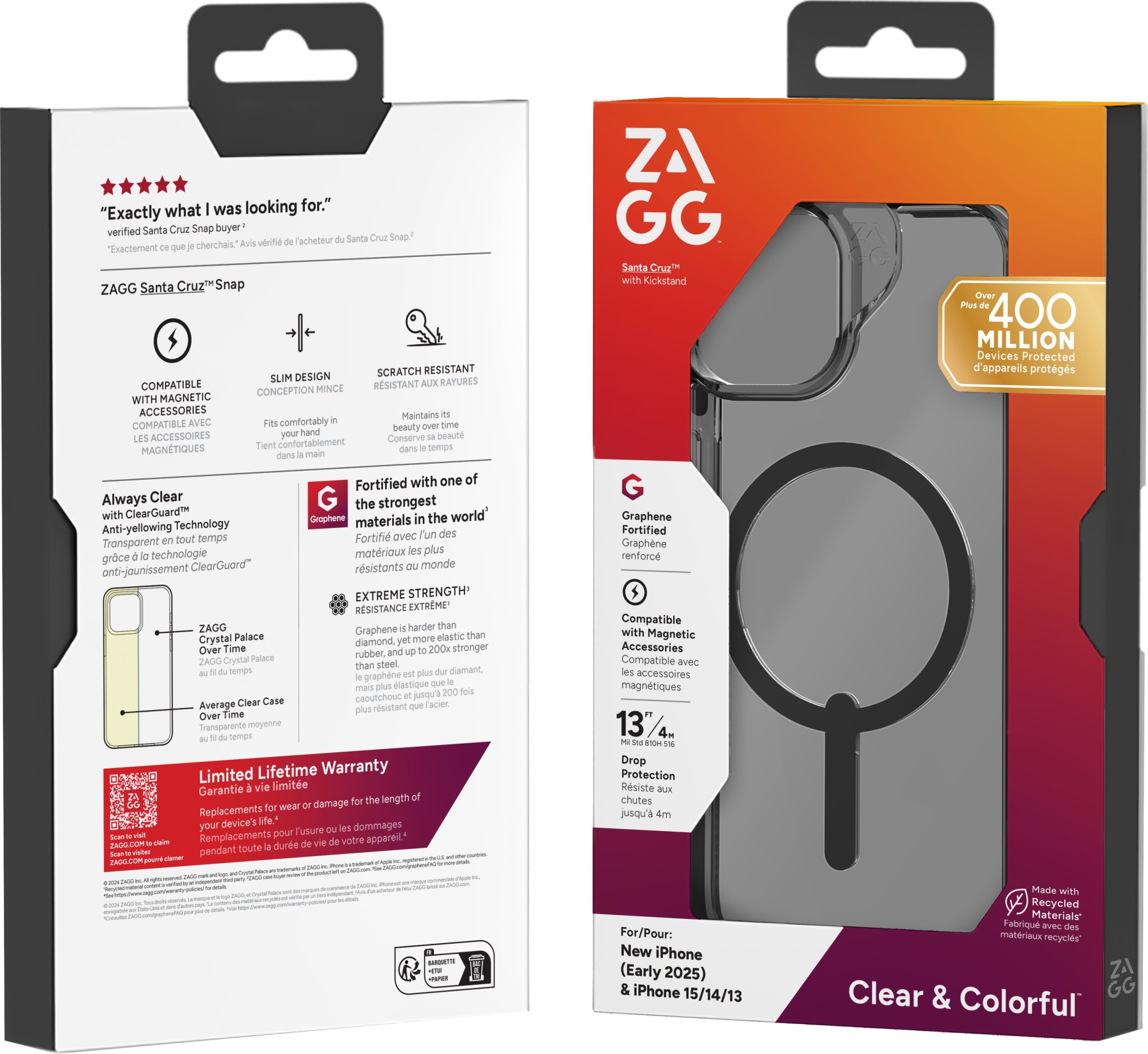 ZAGG Santa Cruz Snap - obudowa ochronna do iPhone 16e (2025) / 15 / 14 / 13 kompatybilna z MagSafe (black) 702318194 (840390351609) maciņ&scaron;, apvalks mobilajam telefonam