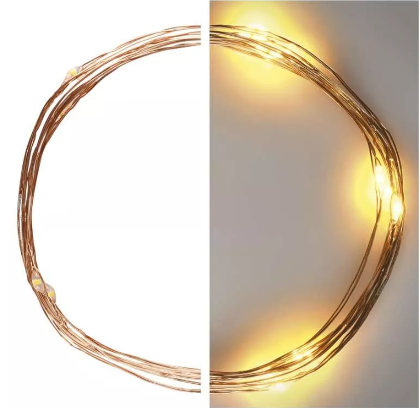 20LED XMAS NANO IP20 2AA T WW Ziemassvētku lampiņas