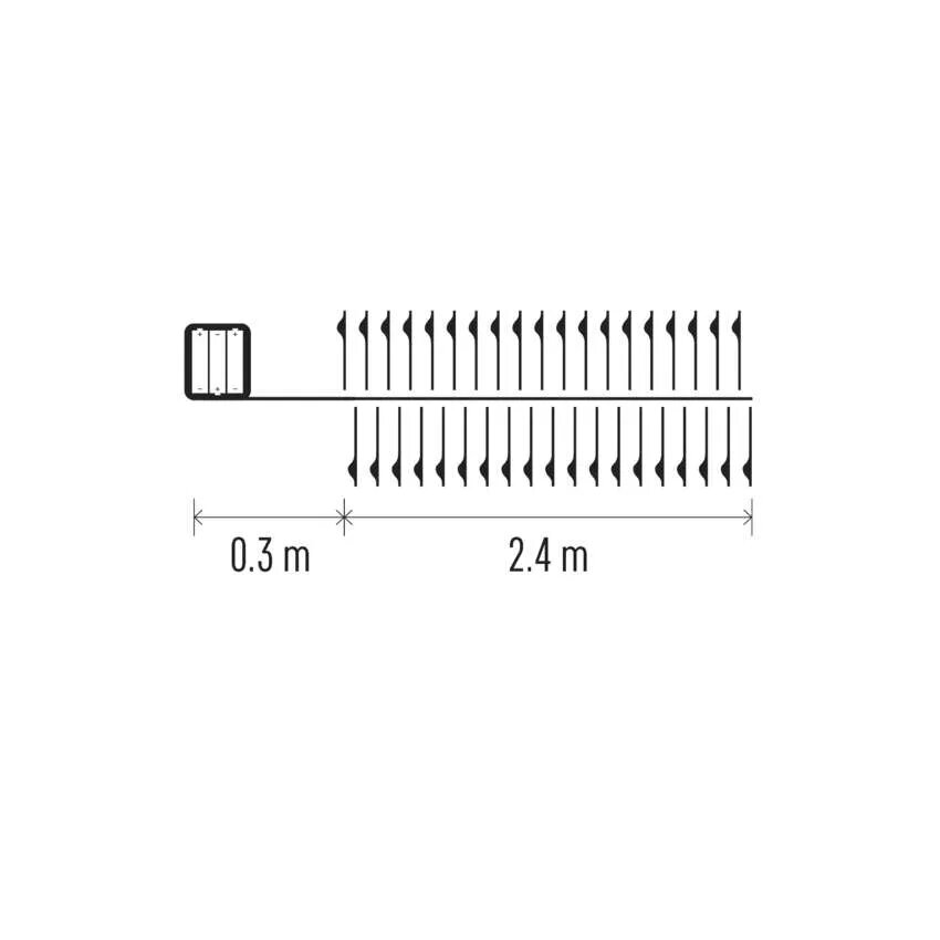 100LED NANO CLUSTER BO 2.9m AA timer D3FW01 (8592920095164) Ziemassvētku lampiņas