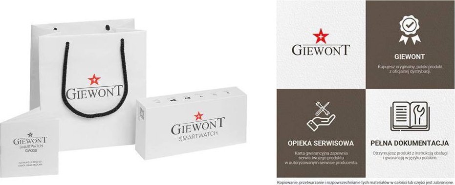 Smartwatch Giewont GW330-1 Rozowy  (GW330-1) Viedais pulkstenis, smartwatch