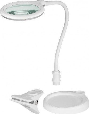 Goobay Lampa lupa LED z podstawa/zaciskiem