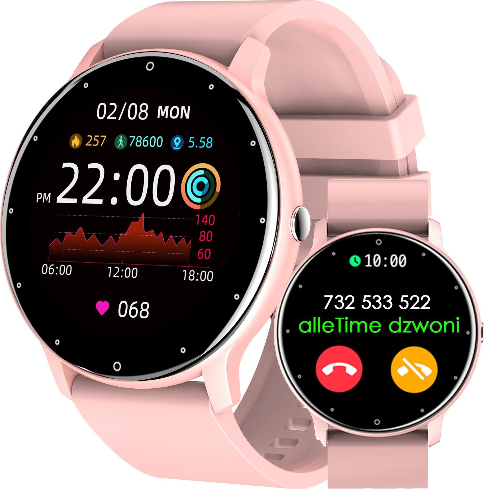 Smartwatch Gravity Asperia GT1-1 Rozowy 12496080 (5900148044469) Viedais pulkstenis, smartwatch Smartwatch Gravity Asperia GT1-1 Rozowy 12496080 (5900148044469) Viedais pulkstenis, smartwatch