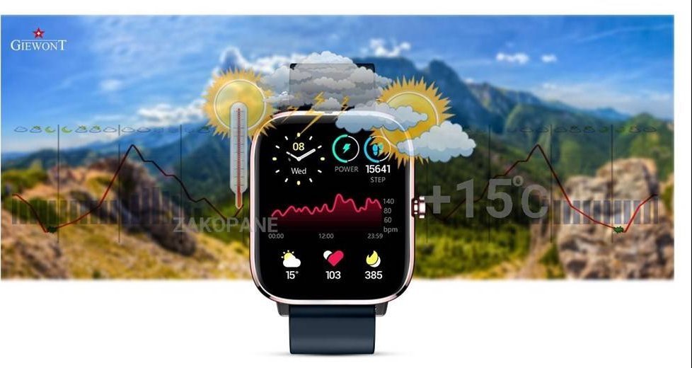 Smartwatch Giewont Smartwatch Giewont Dynamic SmartCall GW230-5 - RoseGold/Deep Ocean GW230-5 (5904665272718) Viedais pulkstenis, smartwatch