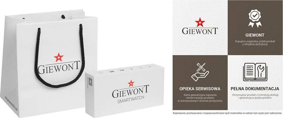 Smartwatch Giewont Smartwatch Giewont Sport Around GW120-6 - Ivory Effect 14691095 (5904665272770) Viedais pulkstenis, smartwatch