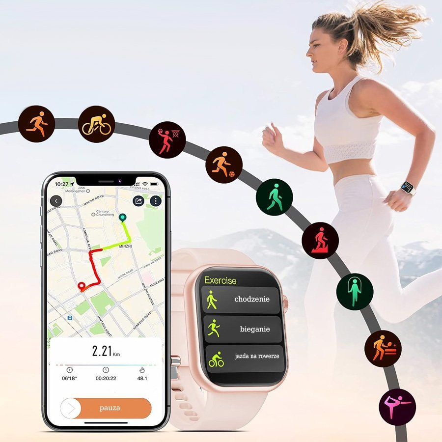 Zegarek damski SMARTWATCH GRAVITY GT18-6 GT18-6 (5900148052365) Viedais pulkstenis, smartwatch Zegarek damski SMARTWATCH GRAVITY GT18-6 GT18-6 (5900148052365) Viedais pulkstenis, smartwatch