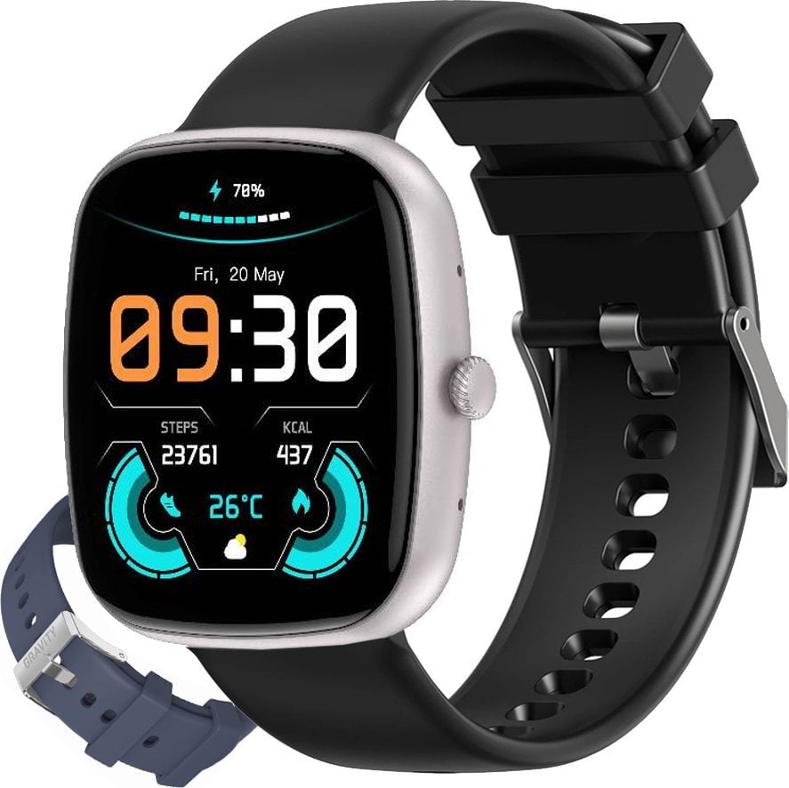 Zegarek damski SMARTWATCH GRAVITY GT18-6 GT18-6 (5900148052365) Viedais pulkstenis, smartwatch Zegarek damski SMARTWATCH GRAVITY GT18-6 GT18-6 (5900148052365) Viedais pulkstenis, smartwatch