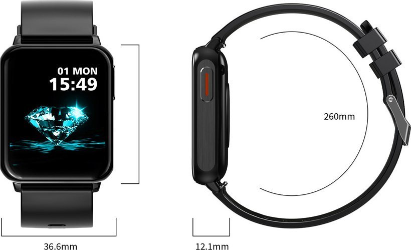 Zegarek damski SMARTWATCH GRAVITY GT17-1 GT17-1 (5900148052129) Viedais pulkstenis, smartwatch