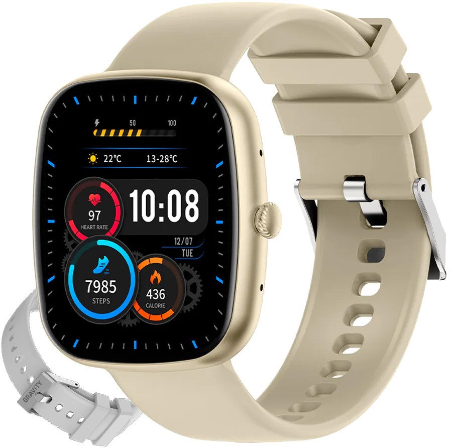 Zegarek damski SMARTWATCH GRAVITY GT18-8 GT18-8 (5900148052389) Viedais pulkstenis, smartwatch Zegarek damski SMARTWATCH GRAVITY GT18-8 GT18-8 (5900148052389) Viedais pulkstenis, smartwatch
