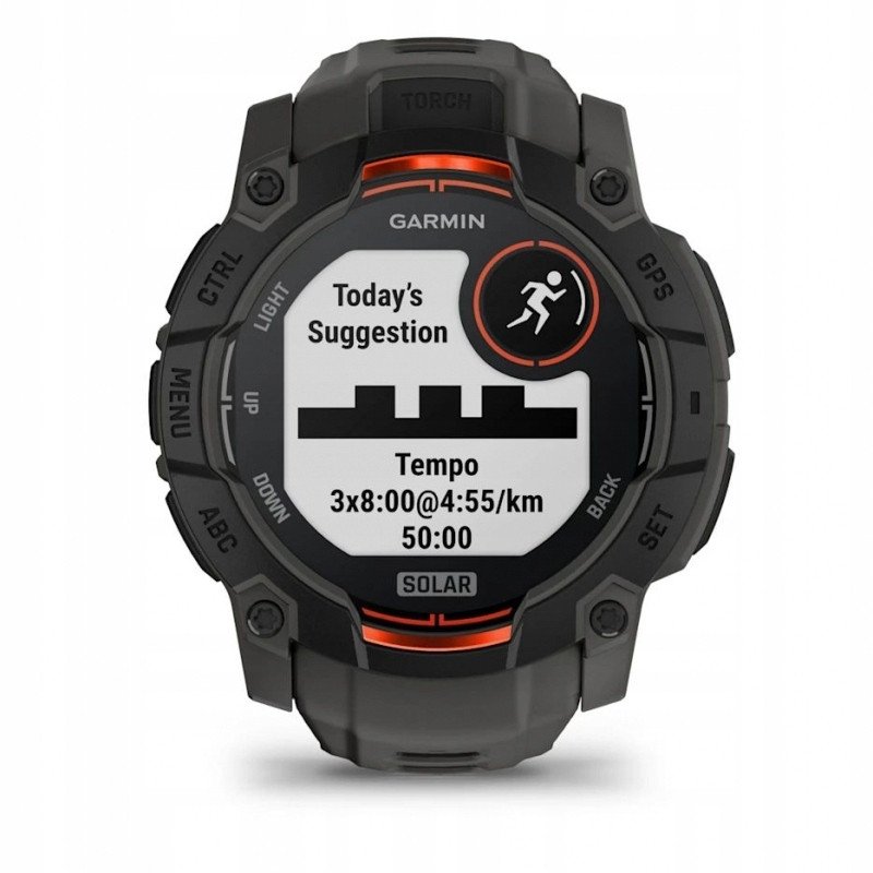SMARTWATCH INSTINCT 3 SOLAR/BLK/CHARC 010-02935-00 GARMIN Viedais pulkstenis, smartwatch