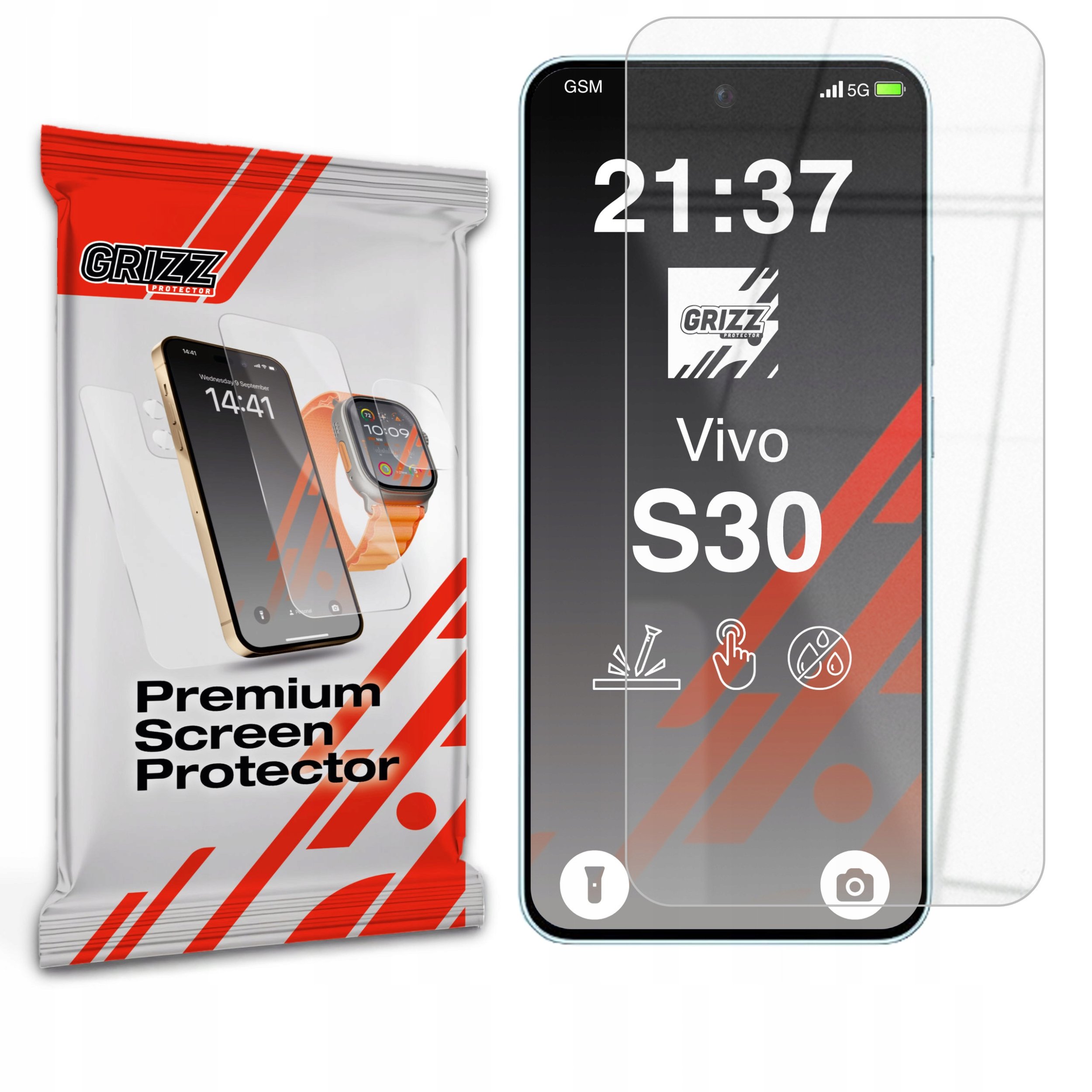 GrizzGlass Szklo hybrydowe HybridGlass do Vivo S30 GRZ14343 (5906146486836) aizsardzība ekrānam mobilajiem telefoniem GrizzGlass Szklo hybrydowe HybridGlass do Vivo S30 GRZ14343 (5906146486836) aizsardzība ekrānam mobilajiem telefoniem
