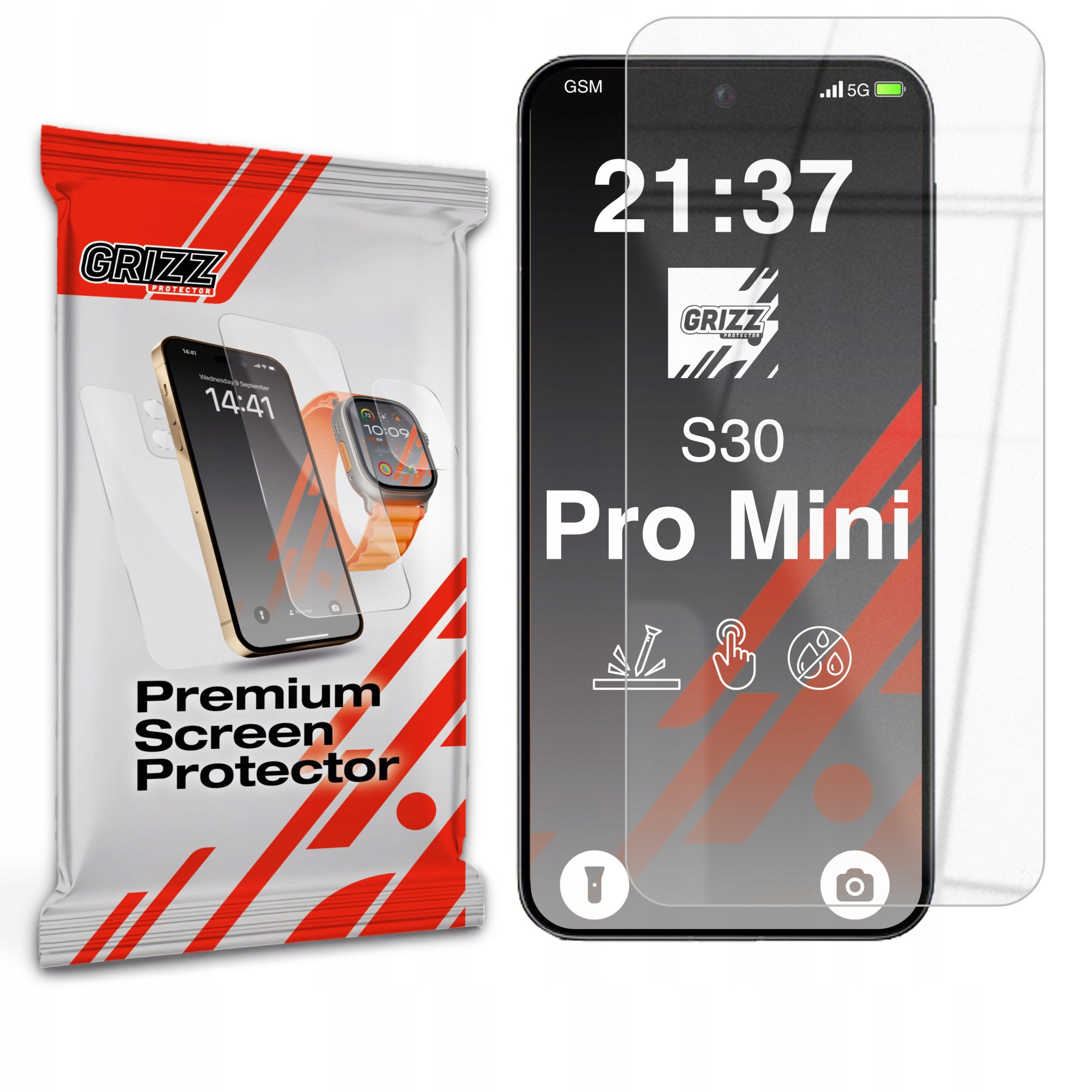 GrizzGlass Szklo hybrydowe HybridGlass do Vivo S30 Pro mini GRZ14344 (5906146486898) aizsardzība ekrānam mobilajiem telefoniem GrizzGlass Szklo hybrydowe HybridGlass do Vivo S30 Pro mini GRZ14344 (5906146486898) aizsardzība ekrānam mobilajiem telefoniem
