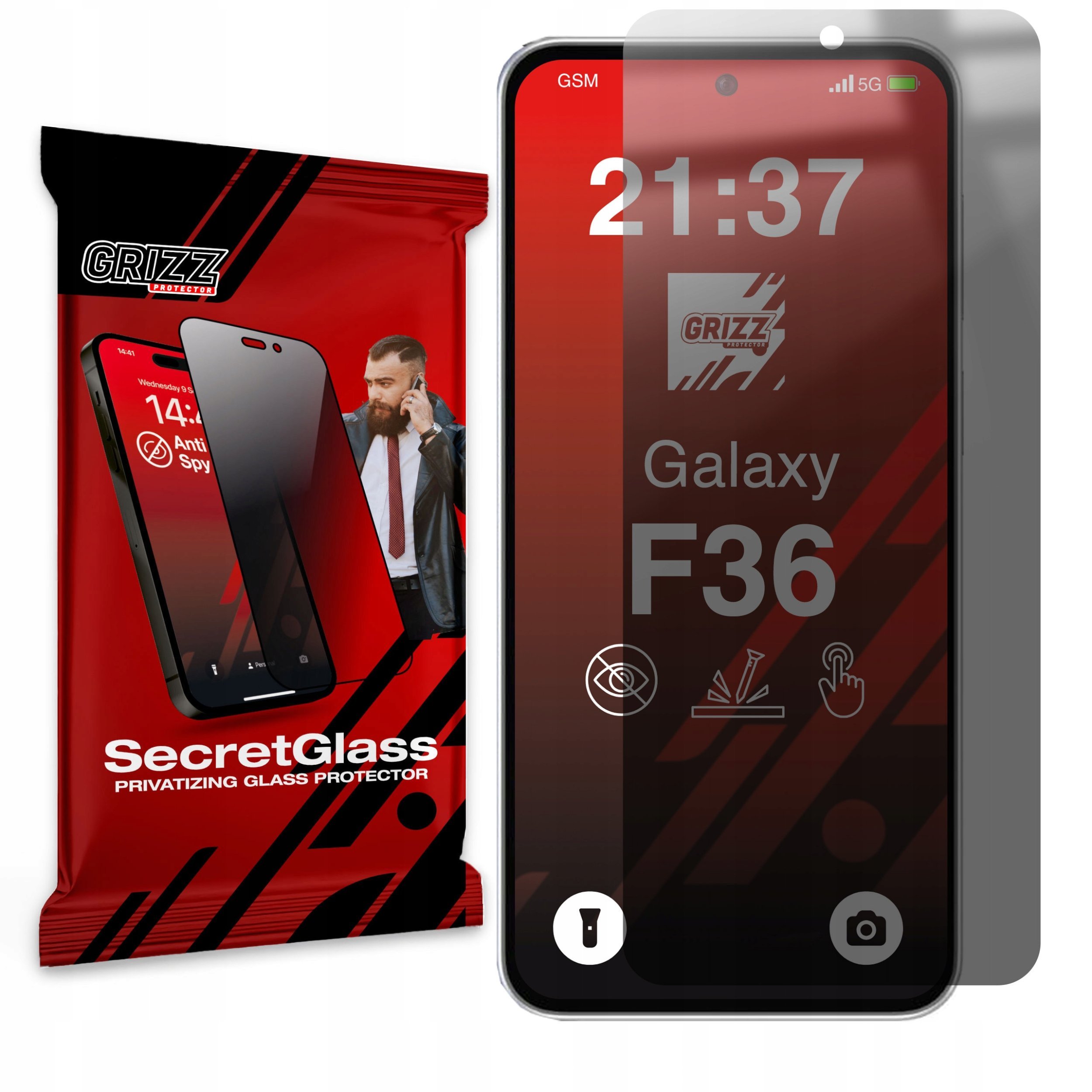 GrizzGlass Matowe szklo prywatyzujace GrizzGlass SecretGlass do Samsung Galaxy F36 GRZ14609 (5906146492660) aizsardzība ekrānam mobilajiem telefoniem GrizzGlass Matowe szklo prywatyzujace GrizzGlass SecretGlass do Samsung Galaxy F36 GRZ14609 (5906146492660) aizsardzība ekrānam mobilajiem telefoniem