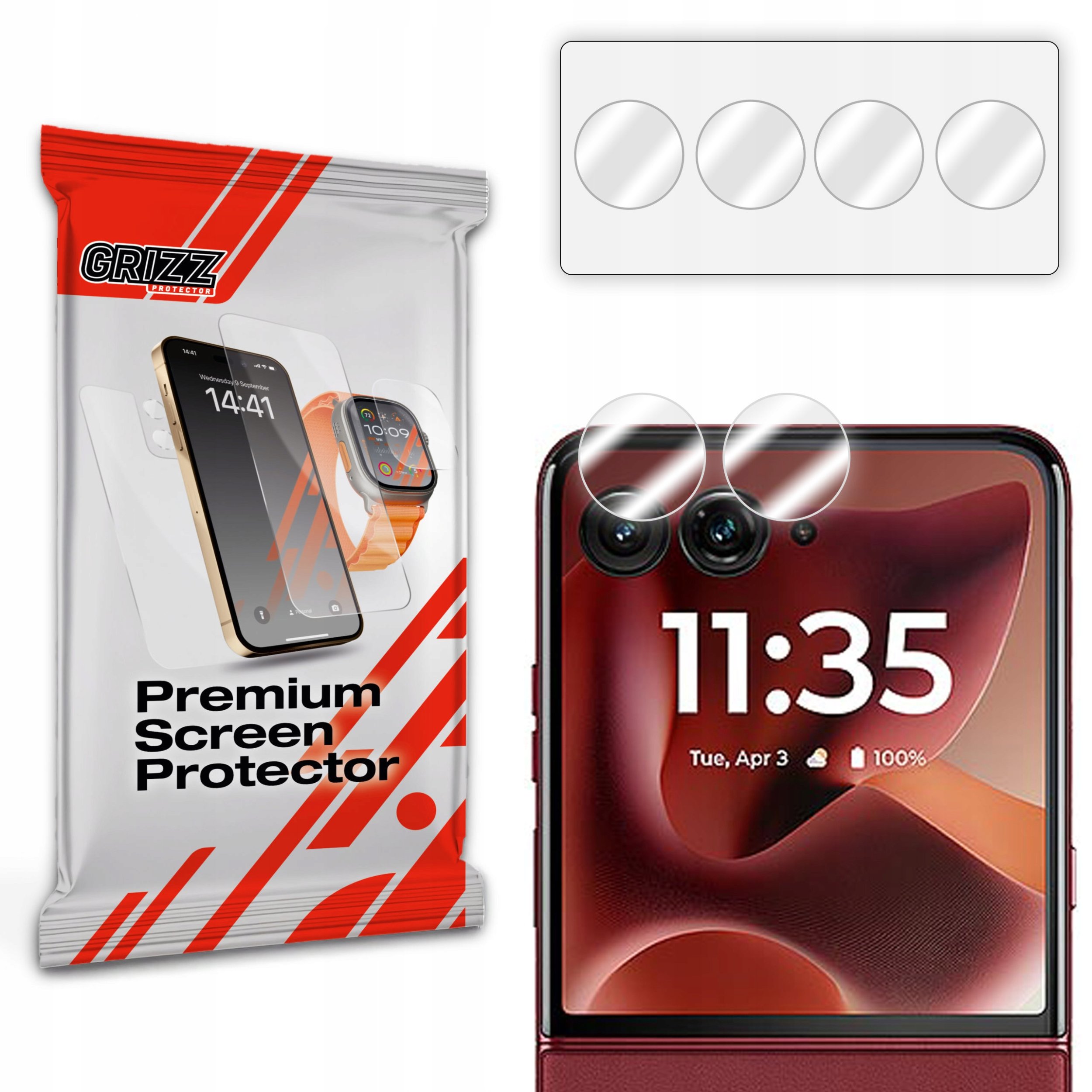 GrizzGlass Szklo na aparat GrizzGlass HybridGlass Camera do Motorola Razr 60 Ultra GRZ14118 (5906146482586) aizsardzība ekrānam mobilajiem telefoniem GrizzGlass Szklo na aparat GrizzGlass HybridGlass Camera do Motorola Razr 60 Ultra GRZ14118 (5906146482586) aizsardzība ekrānam mobilajiem telefoniem