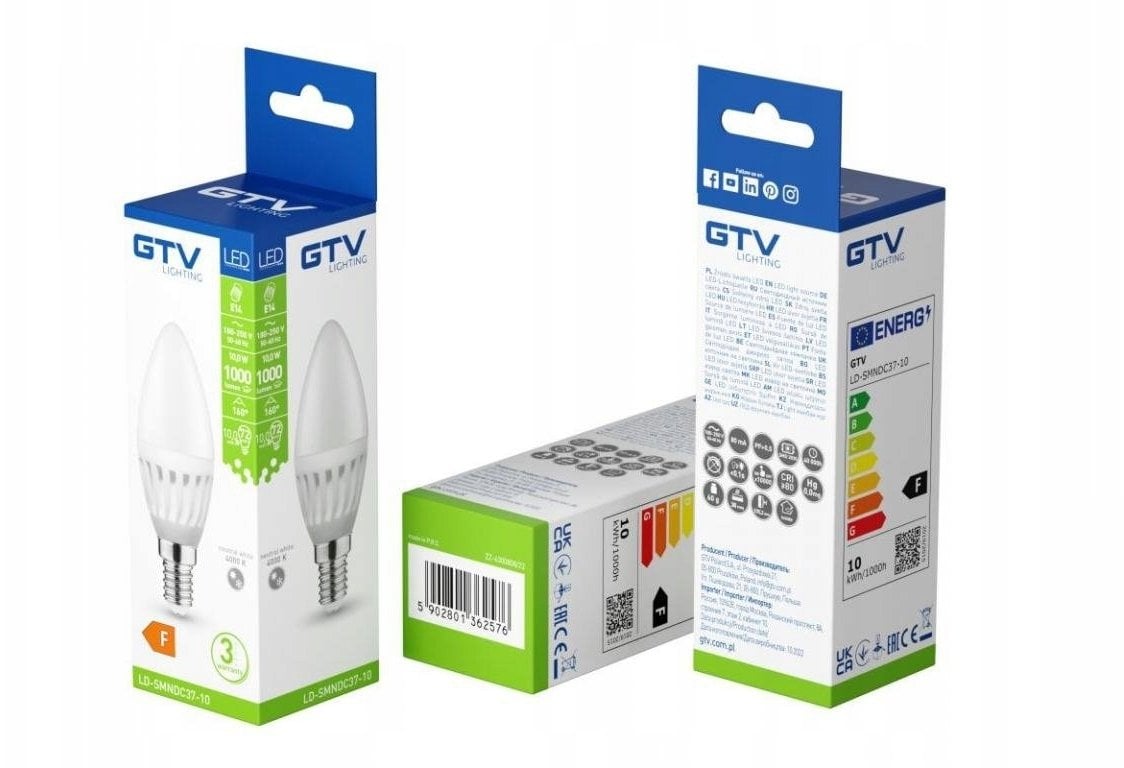 GTV Zarowka LED E14 C37 CERAMIC