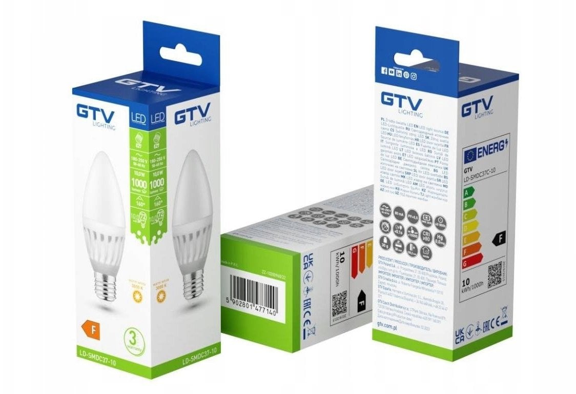 GTV Zarowka LED E14 C37 CERAMIC