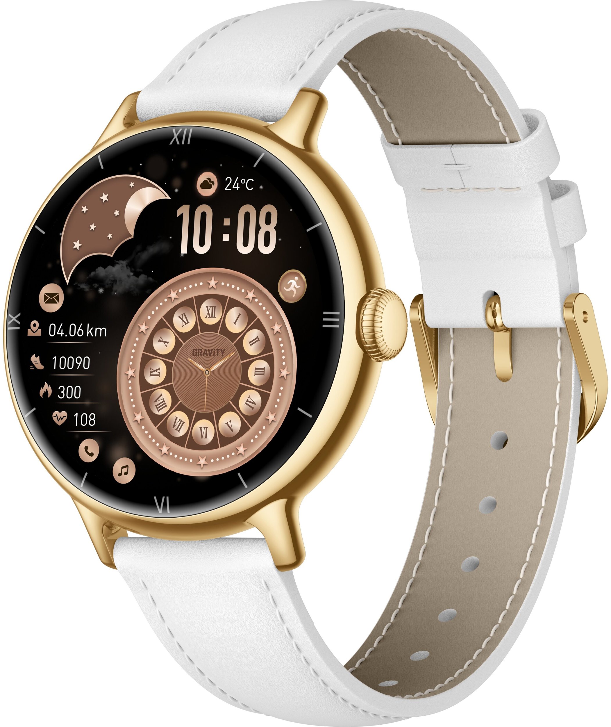 Smartwatch Gravity GT33-2 Zloty (GT33) GT33 (5900148057049) Viedais pulkstenis, smartwatch Smartwatch Gravity GT33-2 Zloty (GT33) GT33 (5900148057049) Viedais pulkstenis, smartwatch