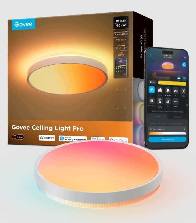 Lampa sufitowa Govee RGBICWW Smart podwojne