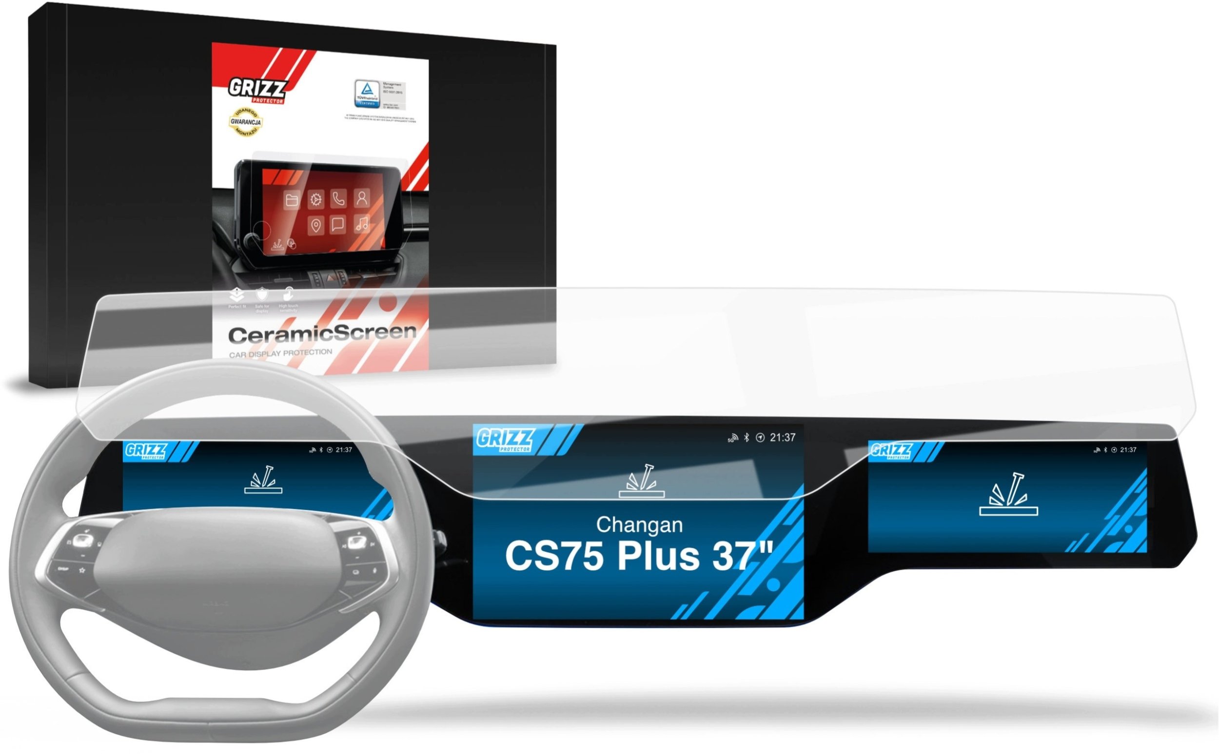 GrizzGlass Folia ceramiczna CarDisplay Protection do